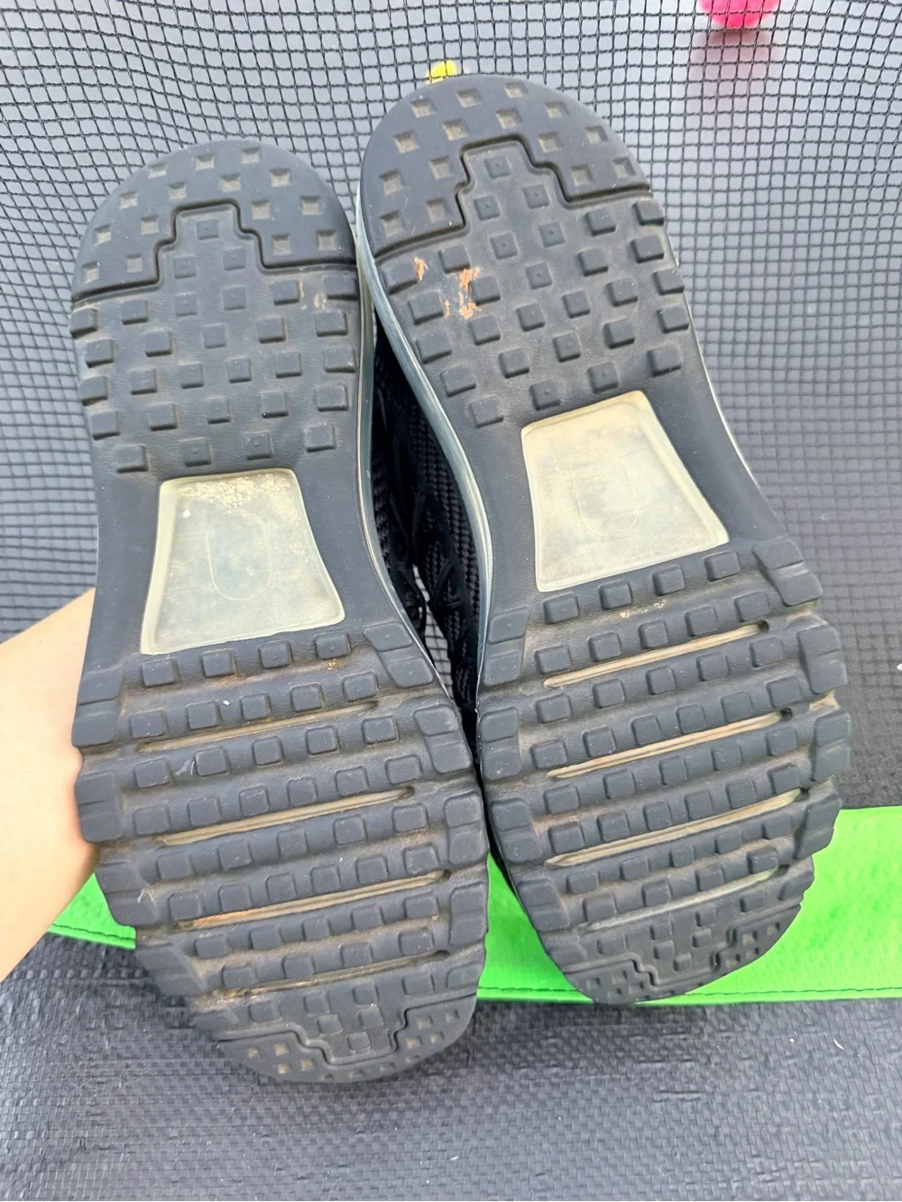 Nike Black Sneakers with Neon Yellow Accents